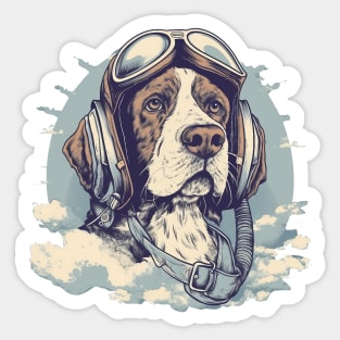 Aviator dog Sticker